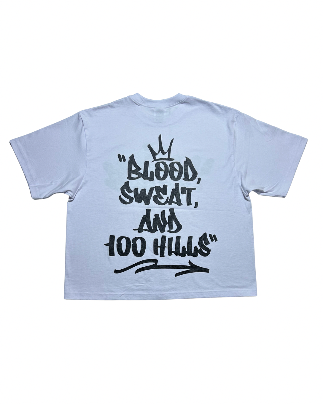 Blood & Sweat Cropped Tee (White)