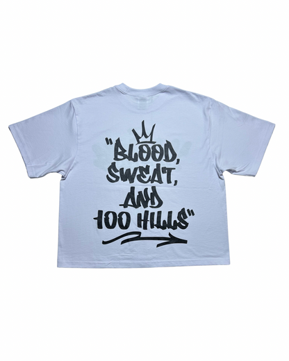 Blood & Sweat Cropped Tee (White)